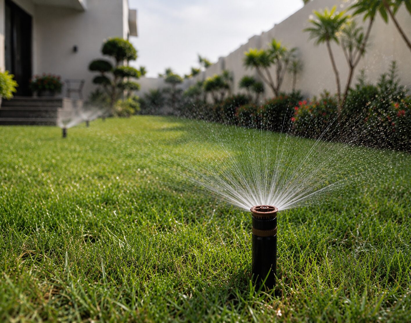 DHA Clifton bungalow lawn sprinkler system Karachi – Mukhlis Fertigo