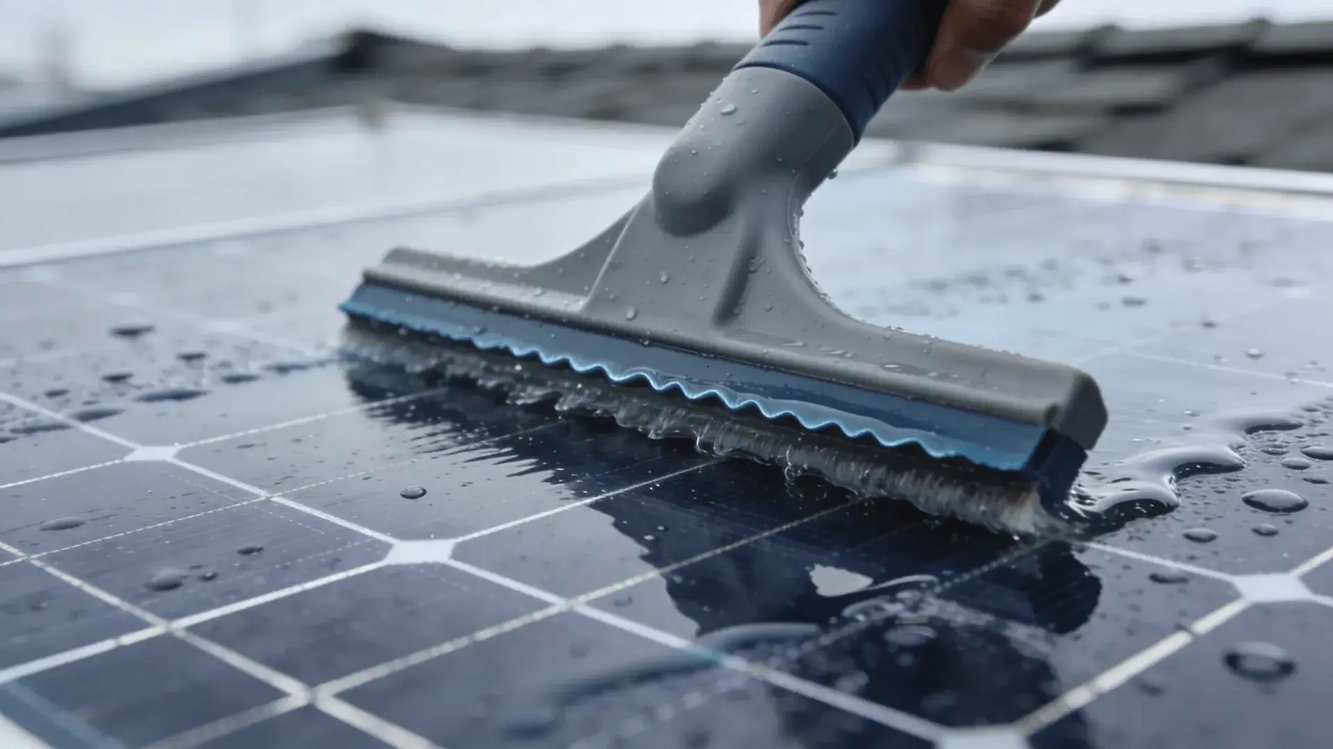 Occasional manual wipe of a solar panel by hand in Karachi – Mukhlis Fertigo